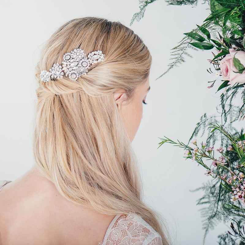 Caglari vintage-inspired crystal bridal hair comb - Liberty in Love