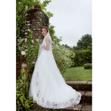 Cairns watercolour floral lace edge veil - Liberty in Love