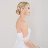 Calla pearl and crystal floral hair comb - Liberty in Love