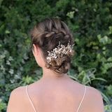 Cappuccino blossom floral hair clip - Liberty in Love