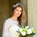 Cappuccino blossom floral hair clip - Liberty in Love