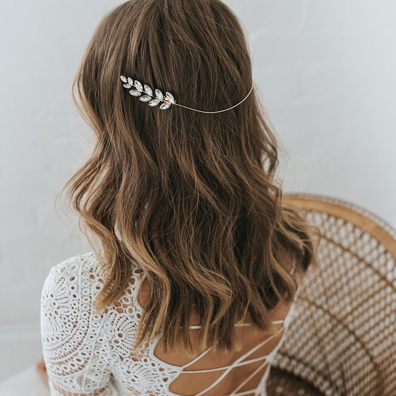 Carlotta twinned leaves headpiece - Liberty in Love