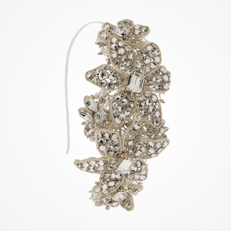 Casablanca embellished floral cluster bridal headpiece - Liberty in Love