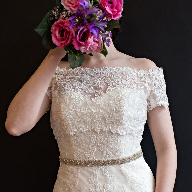 Cassandra crystal beaded bridal belt - Liberty in Love