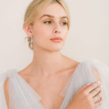 Cassia antique long drop pearl earrings (silver) - Liberty in Love