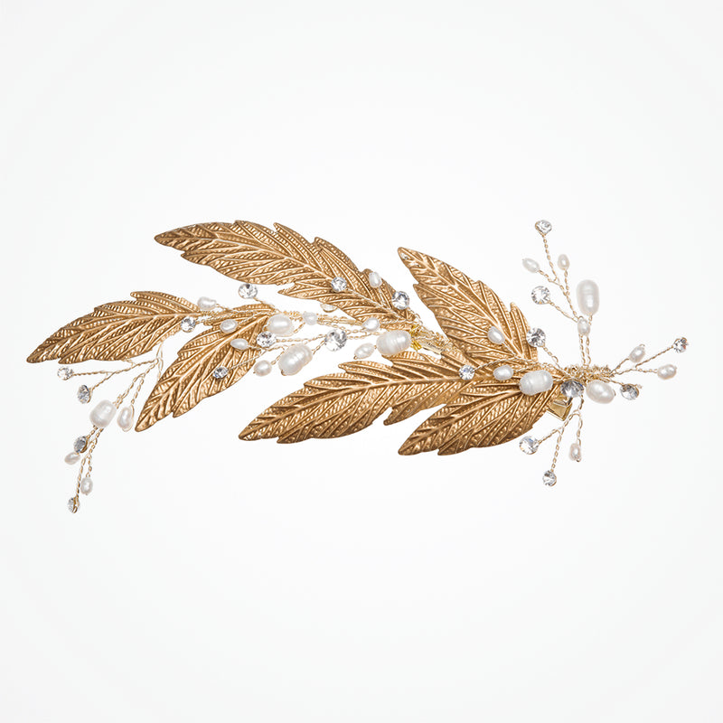 Cassiopea bronze leaves and sprigs hair clip - Liberty in Love