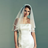 Castello beaded edge tulle veil - Liberty in Love