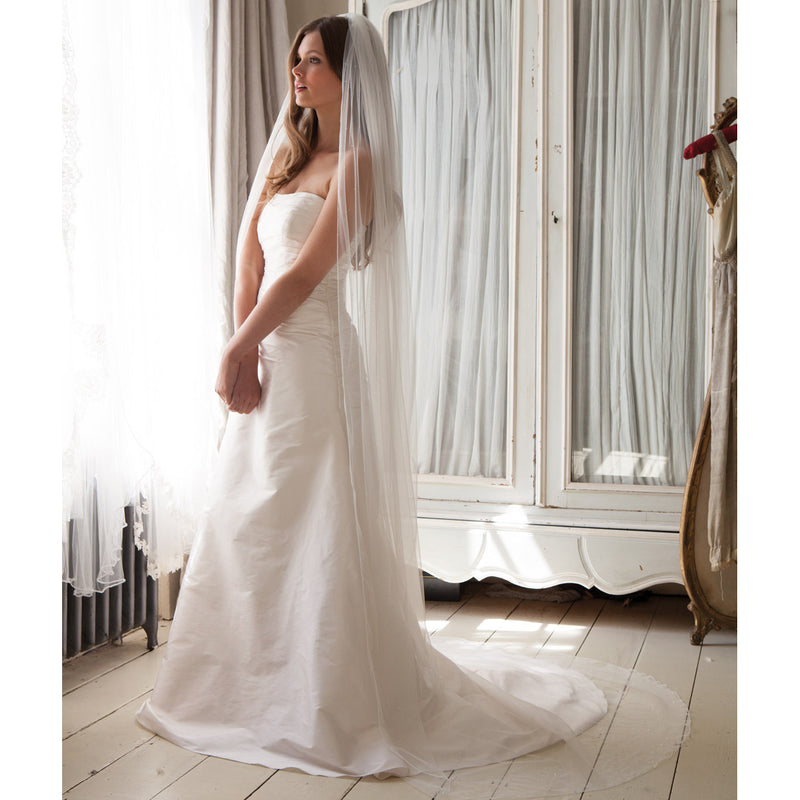 Celeste tulle veil with diamante embellished train - Liberty in Love