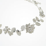 Celestia silver enamelled blossoms hair vine - Liberty in Love