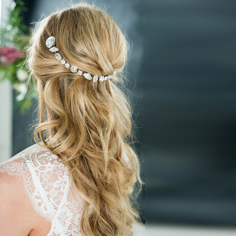 Cello curve of gemstones headpiece - Liberty in Love