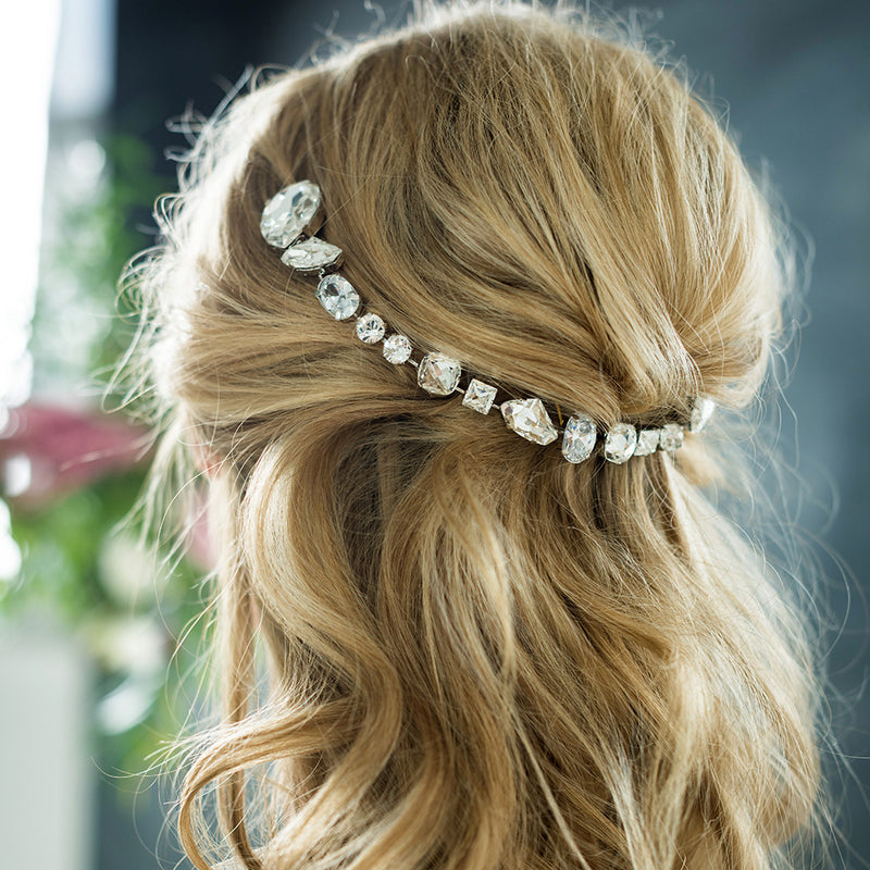 Cello curve of gemstones headpiece - Liberty in Love