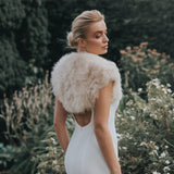 Champagne feather bridal bolero - Liberty in Love