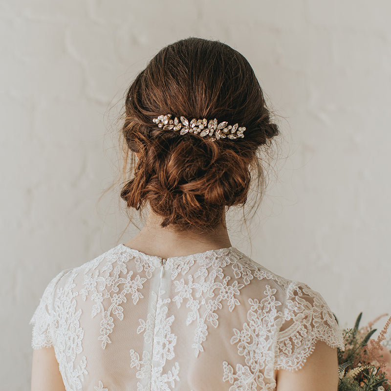 Chasca crystal and pearl hair comb - Liberty in Love
