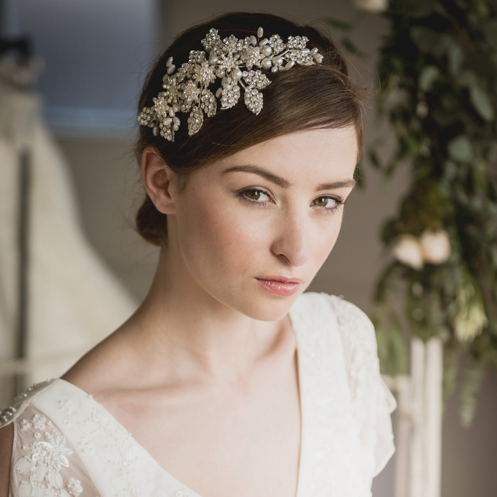 Chenni statement crystal bridal headdress