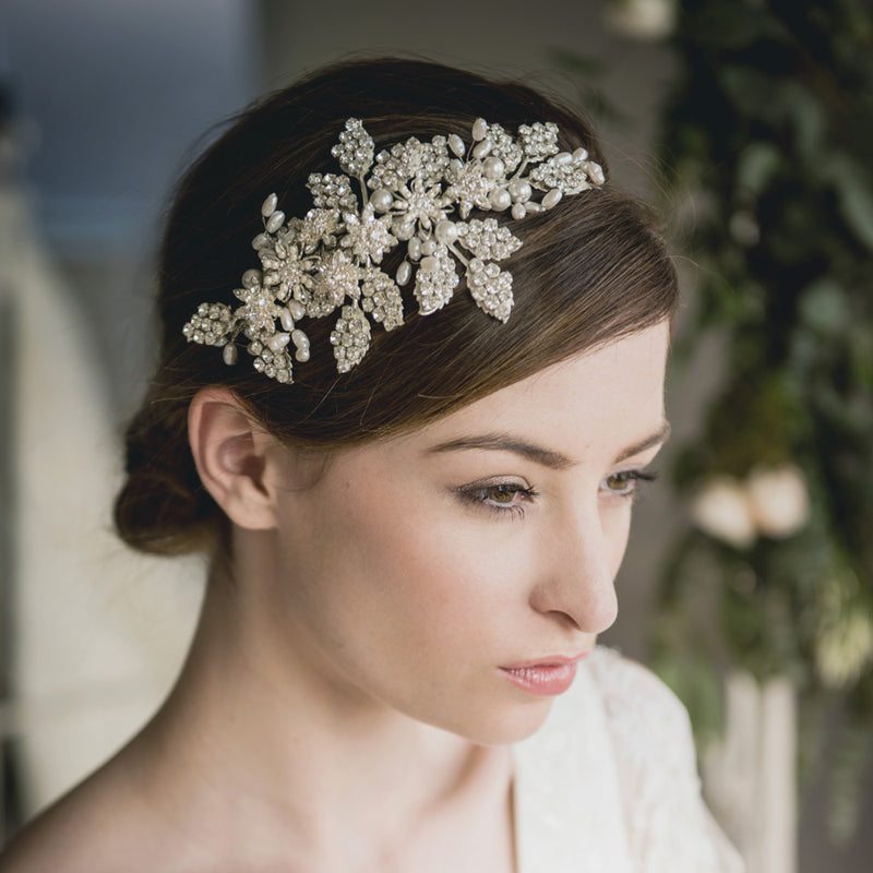 Chenni statement crystal bridal headdress - Liberty in Love