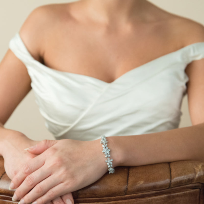 Cherish cubic zirconia flower bracelet - Liberty in Love