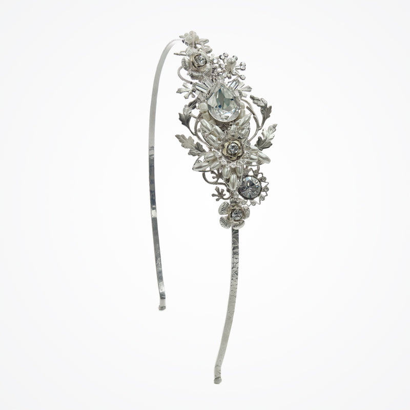 Cherish crystal and pearl floral bridal headband - Liberty in Love
