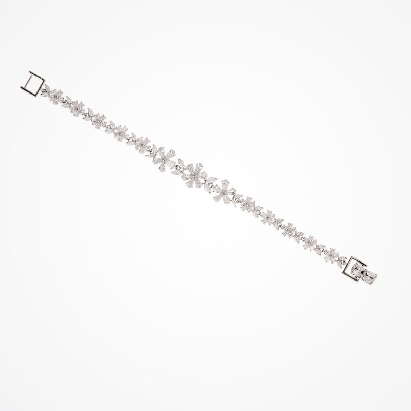 Cherish cubic zirconia flower bracelet - Liberty in Love