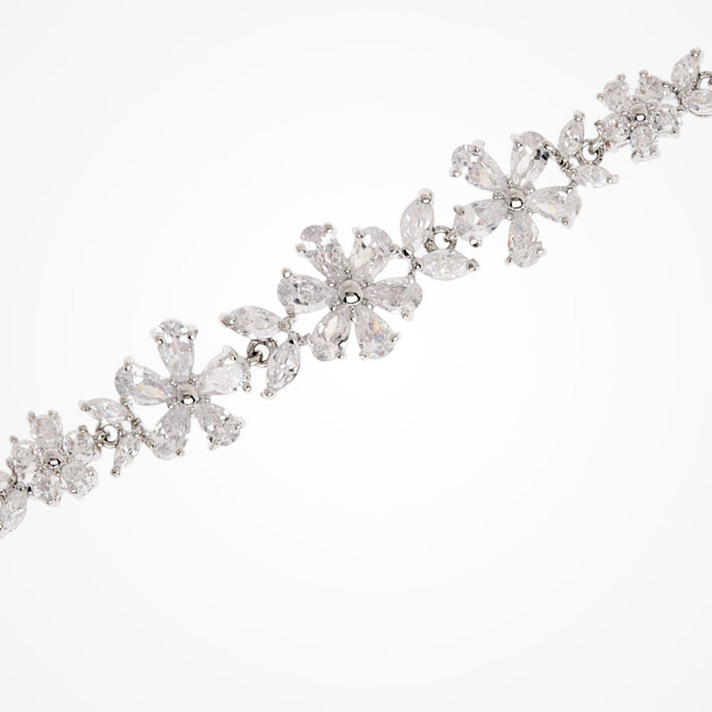 Cherish cubic zirconia flower bracelet - Liberty in Love