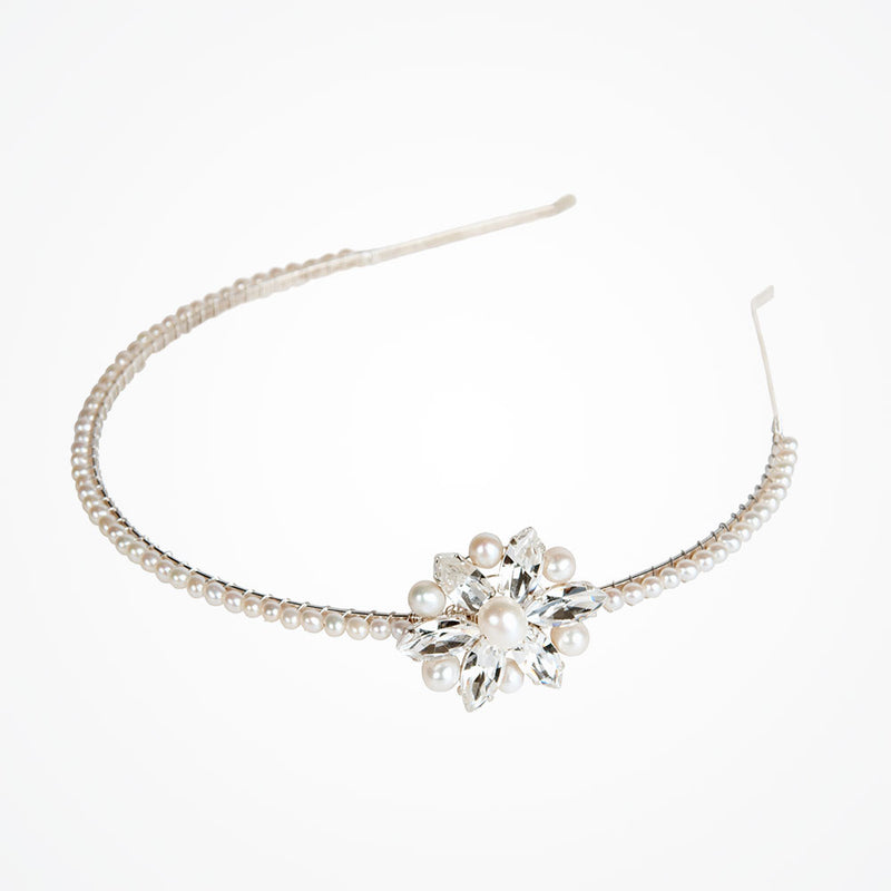 Vanessa I vintage pearl and rhinestone bridal headband - Liberty in Love