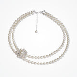 Vanessa vintage pearl and rhinestone necklace - Liberty in Love