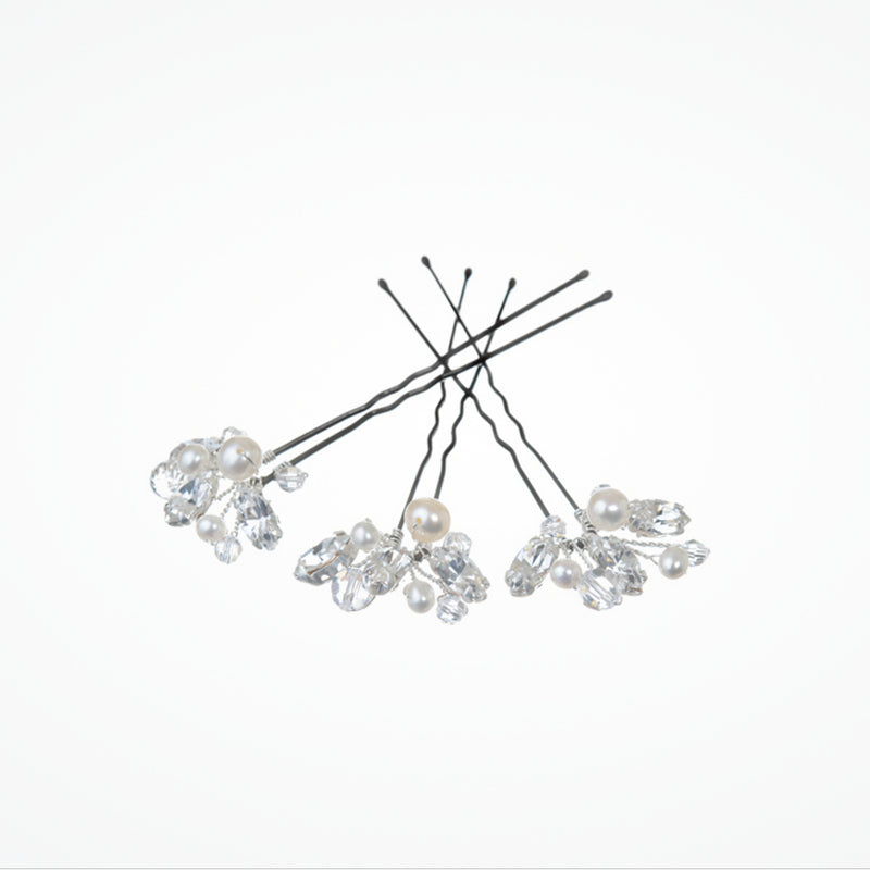 Vanessa pearl and swarovski crystal hair pins - Liberty in Love