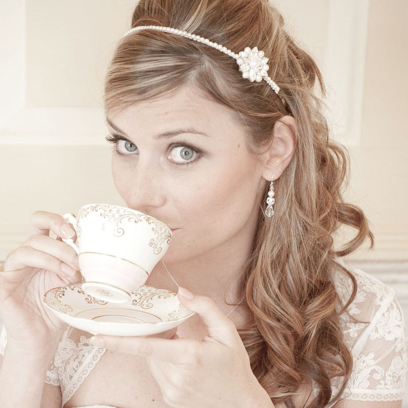 Vanessa I vintage pearl and rhinestone bridal headband - Liberty in Love
