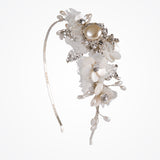 China crystal, pearl & tulle side tiara headband - Liberty in Love