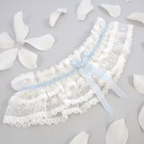 Chloe ivory dotted lace and freshwater pearl garter - Liberty in Love