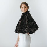 Chocolate faux fur cape - Liberty in Love