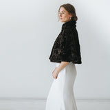 Chocolate faux fur cape - Liberty in Love