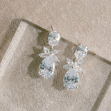 Christabel crystal floral short drop earrings - Liberty in Love