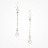 Christine long drop pearl and crystal briolette earrings - Liberty in Love