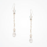 Christine long drop pearl and crystal briolette earrings - Liberty in Love