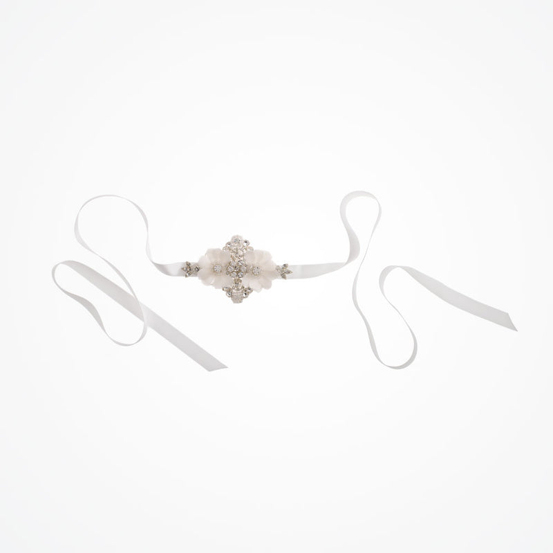 Clementine floral and crystal headpiece - Liberty in Love