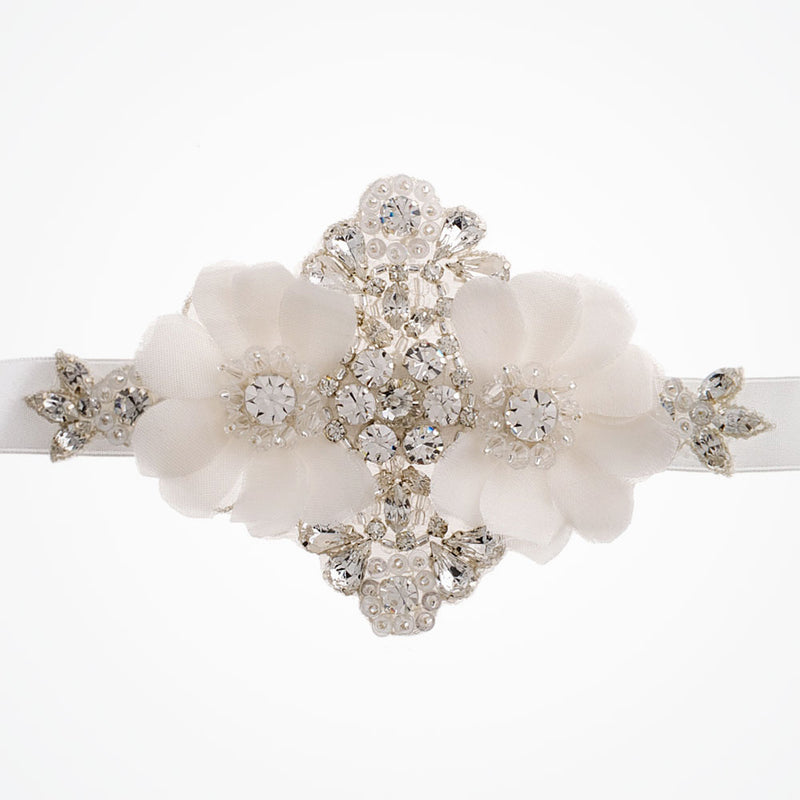 Clementine floral and crystal headpiece - Liberty in Love