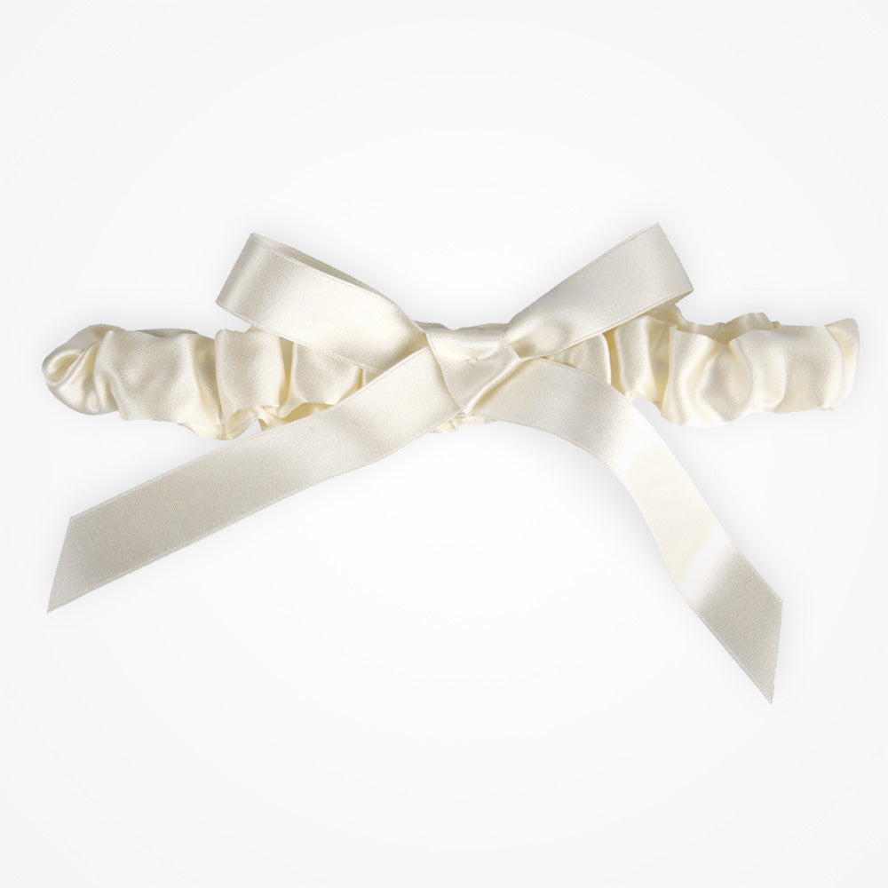 Cloud Nine silk bow garter