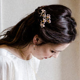 Clover pearl and crystal drop earrings - Liberty in Love
