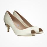 Clover cherry embellished heel peep-toes - Liberty in Love