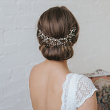 Coco crystal and pearl antique gold headpiece - Liberty in Love