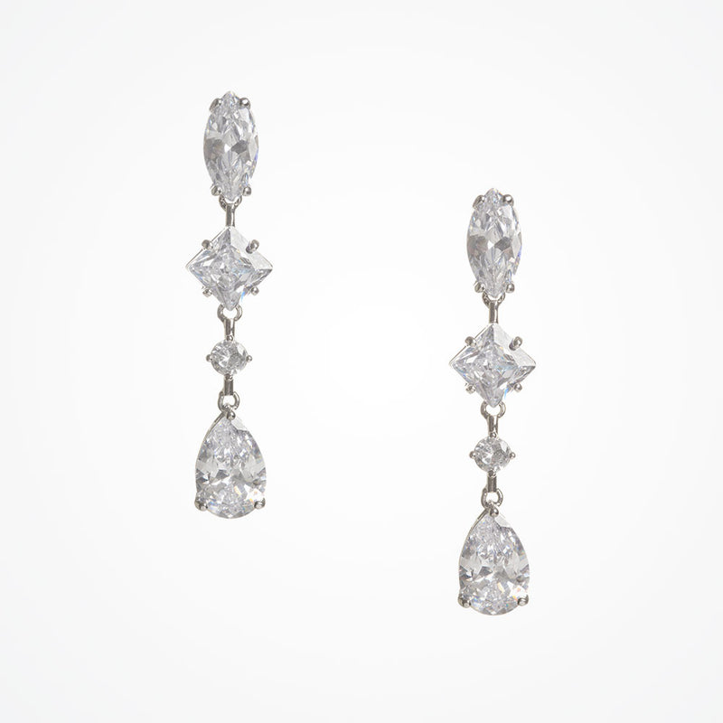 Cooper crystal linear drop earrings - Liberty in Love