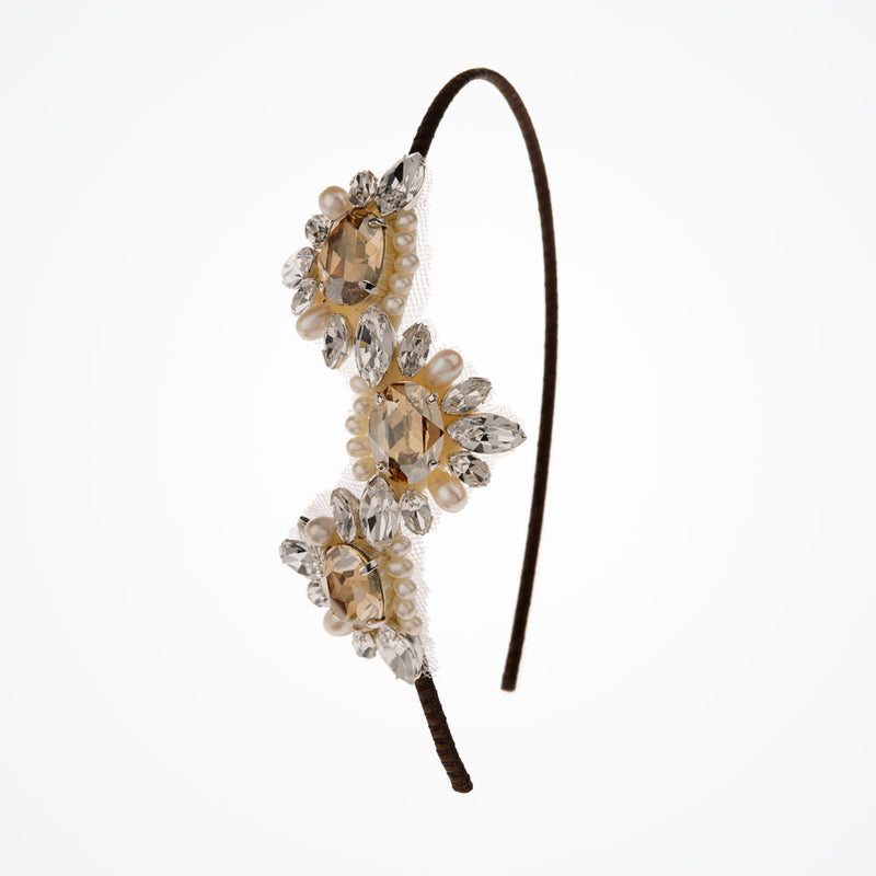 Coppelia golden shadow crystal headpiece - Liberty in Love