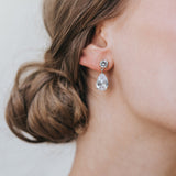 Cora CZ teardrop earrings (silver) - Liberty in Love