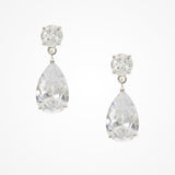 Cora CZ teardrop earrings (silver) - Liberty in Love