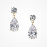 Cora CZ teardrop earrings (gold) - Liberty in Love