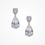 Cora CZ teardrop earrings (rose gold) - Liberty in Love