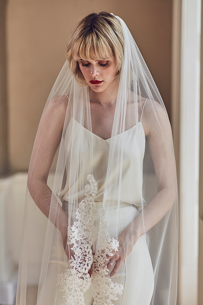 Coralbells floral lace edge veil - Liberty in Love