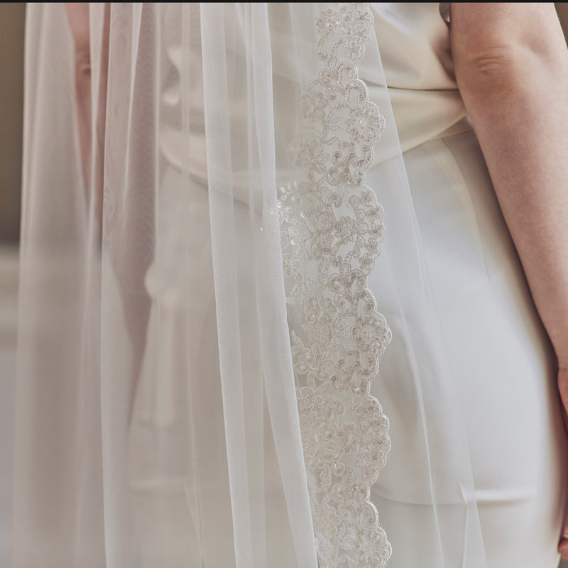 Coralbells floral lace edge veil - Liberty in Love
