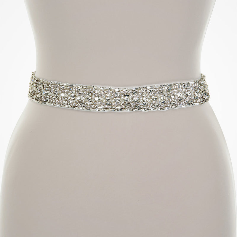 Coraline crystal and pearl embellished belt - Liberty in Love