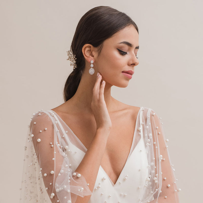 Coram triple crystal drop earrings - Liberty in Love